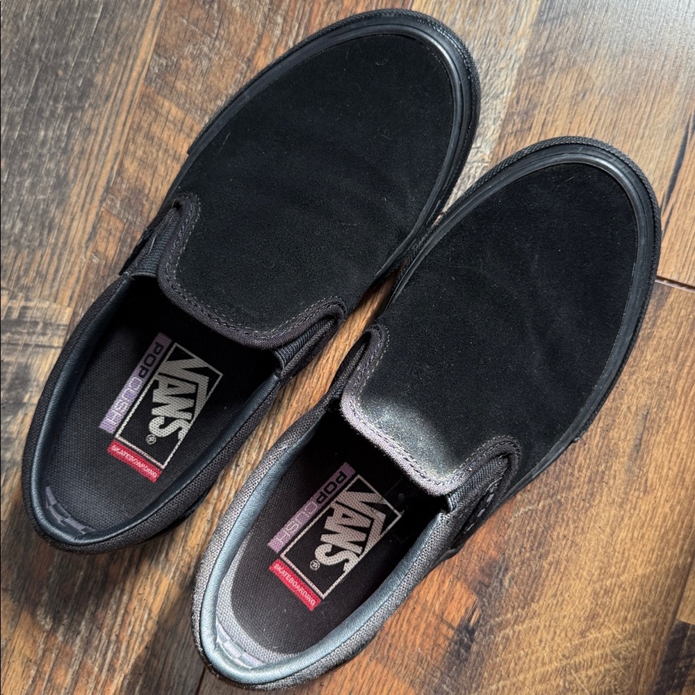 Vans Classic Black Suede Slip-On Sneakers